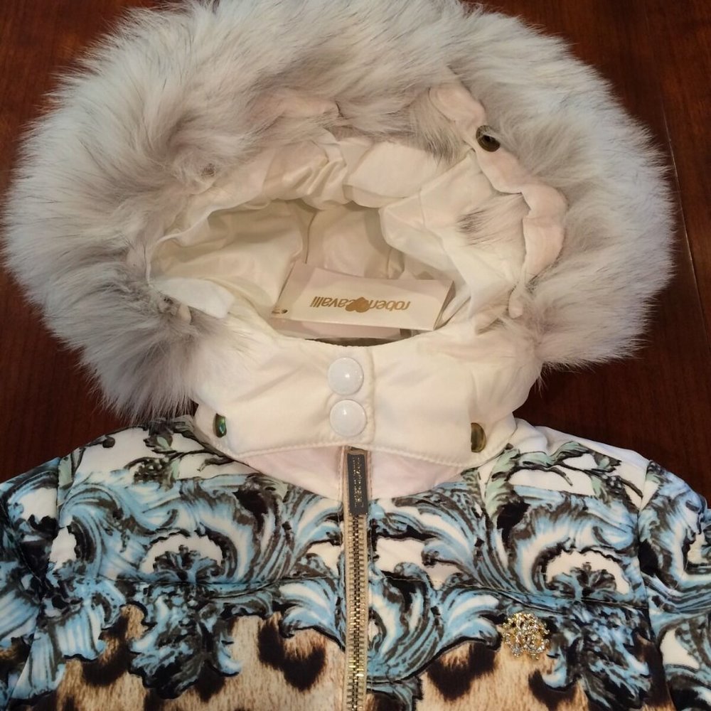 ROBERTO CAVALLI**Fur Hooded Down Coat 3-6 Mo. $795 - Picture 5 of 8